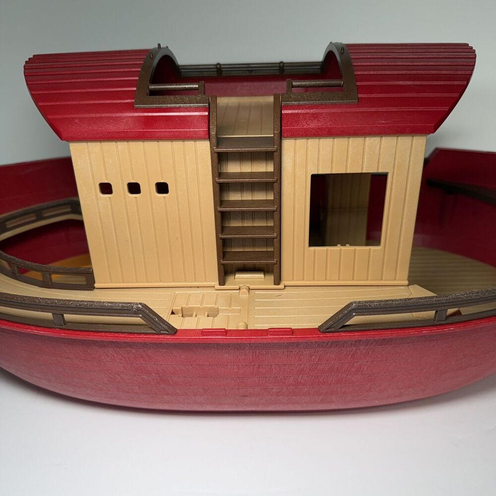 Vintage Playmobil Noah’s Ark Red Boat Really Floats Imagination 2000s Incomplete - Picture 4 of 16